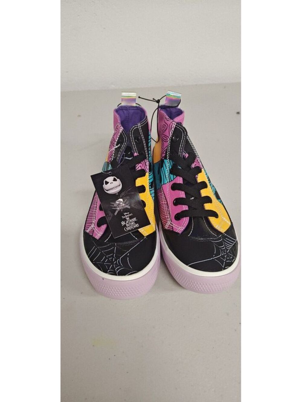 Disney Nightmare Before Christmas Jack Sally High Top Sneakers Womens 6.5 NWT